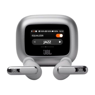 JBL Live Beam 3 Argent - Ecouteurs a r&eacute;duction de bruit sans fil