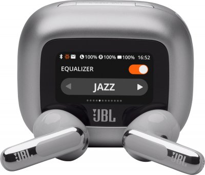 JBL Live Flex 3 Argent - Ecouteurs a reduction de bruit sans fil