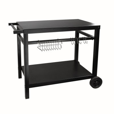 LIVOO  Desserte pour plancha GS130  Feel good moments M&eacute;tal Noir 