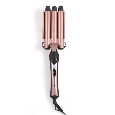 LIVOO  Fer &agrave; boucler 3 t&ecirc;tes noir/rose dor&eacute; T.U