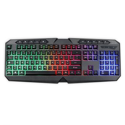 LIVOO  tea283 clavier gamer filaire usb - azerty - r&eacute;tro-&eacute;clairage led rgb - touches multimedia