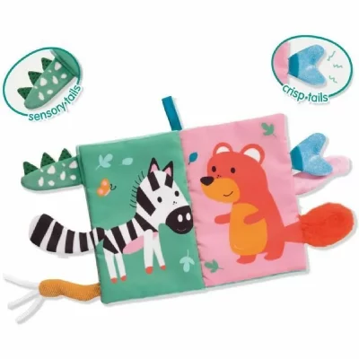 SES CREATIVE Livre en tissu sensoriel avec queues d'animaux SES8710341131128