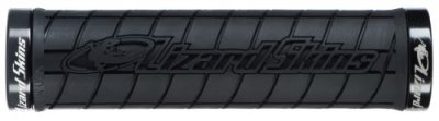 LIZARD  Skins Lock-On Logo Poign&eacute;es , Mixte Adulte, Noir, Taille unique