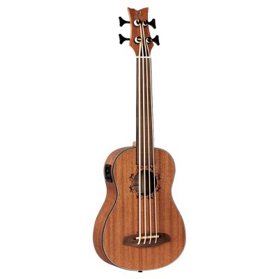 ORTEGA LIZZY - Ukul&eacute;l&eacute; basse fretless &eacute;lectro-acoustique Lizard - Naturel satin&eacute; (+housse)