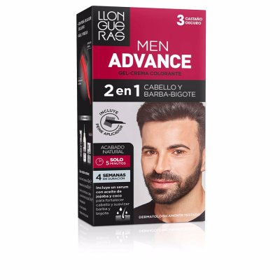 LLONGUERAS  Cr&egrave;me Colorante Men Advance 3 Casta&ntilde;o Oscuro