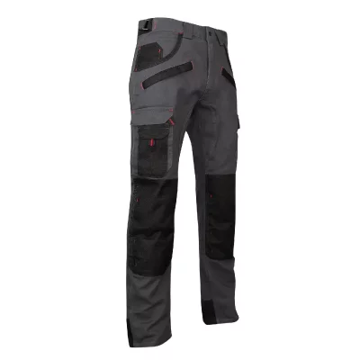 LMA  1261 Argile Pantalon avec Poches Genouill&egrave;res, Gris Nuit/Noir (54)
