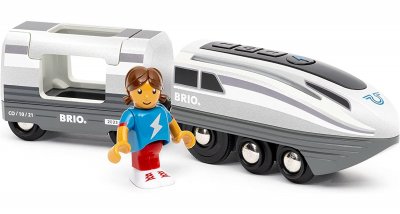 Locomotive &agrave; piles Brio World Super Rapide Train &eacute;lectrique