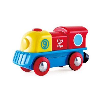 HAPE Locomotive &eacute;lectrique sp&eacute;ciale b&eacute;b&eacute; - Jouets par univers - Jeux de construction - Trains en bois