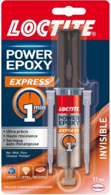 LOCTITE  colle &eacute;poxy express 1 min invisible seringue 11 ml