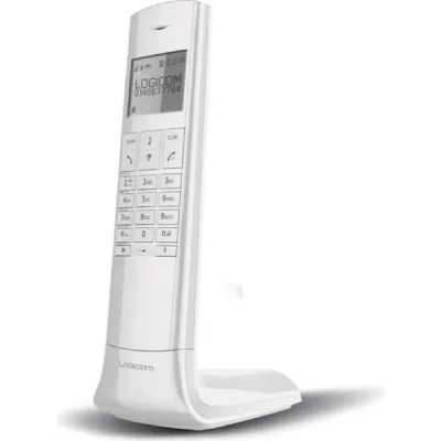 LOGICOM  Luxia 150 Solo T&eacute;l&eacute;phone Sans Fil Sans R&eacute;pondeur Blanc Gris