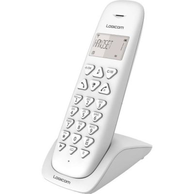 LOGICOM  T&eacute;l&eacute;phone sans fil VEGA 150 SOLO Blanc sans r&eacute;pondeur