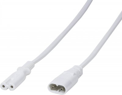 LOGILINK  Alimentation Rallonge [1x Prise m&acirc;le C8-1x Prise Femelle C7] 2.00 m Blanc