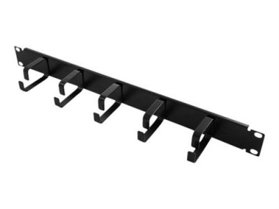 LOGILINK  - Barre d'agencement de c&acirc;bles - noir, RAL 9005 - 1U - 19