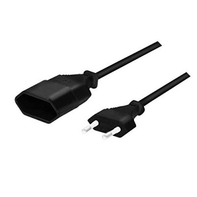 LOGILINK  C&acirc;ble d'alimentation Euro CEE 7/16&nbsp;fiche &agrave; prise 1m Noir