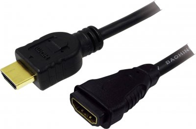 LOGILINK  CH0058 C&acirc;ble HDMI 1.4 M&acirc;le/Femelle 5 m Noir