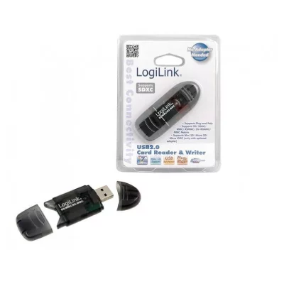 2DIRECT LogiLink CR0007 Lecteur de carte USB 2.0 SD/SDHC/MMC/RS-MMC Noir