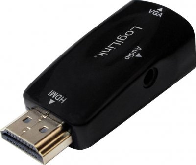 LOGILINK  CV0107 Adaptateur [1x HDMI m&acirc;le - 1x VGA Femelle] Noir