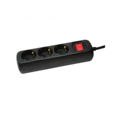 LOGILINK  LPS206B Multiprises avec Commutateur 3 Prises Noir