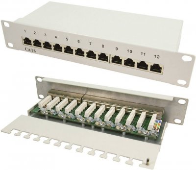 LOGILINK  - Panneau de brassage 12 ports NP0041 cat 6 1 uh