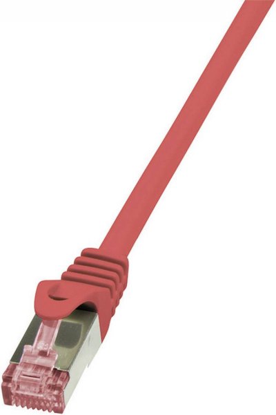 LOGILINK  PrimeLine C&acirc;ble r&eacute;seau Cat6 S/FTP AWG27 PIMF LSZH 0,50 m Rouge