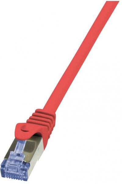 LOGILINK  PrimeLine C&acirc;ble r&eacute;seau Cat6A S/FTP AWG26 PIMF LSZH 0,50 m Rouge