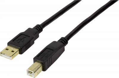 LOGILINK  UA0266 c&acirc;ble USB 20 m USB 2.0 USB A USB B Noir