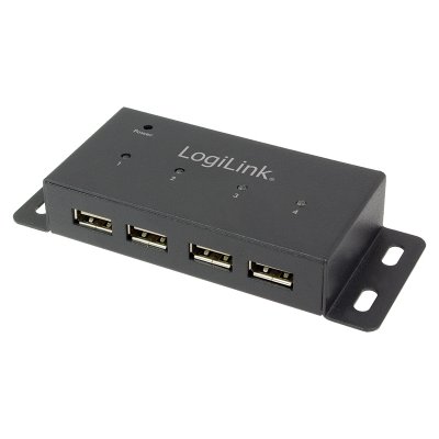 LOGILINK  Usb 2.0 Hub 4 Ports With Power Noir