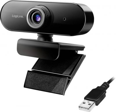 LOGILINK  Webcam Pro Full HD USB avec micro, noir