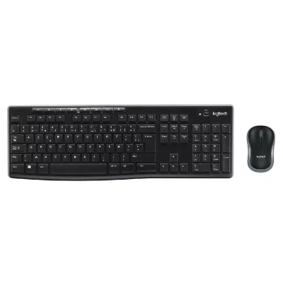 LOGITECH  Mk270 Wireless Mouse And Keyboard Argent&eacute; Belgian AZERTY