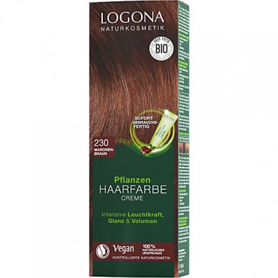 LOGONA  Cr&egrave;me de coloration v&eacute;g&eacute;tale 230 brun ch&acirc;taigne 150ml