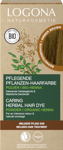 LOGONA  Teinture v&eacute;g&eacute;tale &agrave; base de plantes brun ambr&eacute;