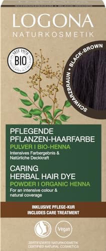 LOGONA  Teinture v&eacute;g&eacute;tale &agrave; base de plantes Bruno Noir