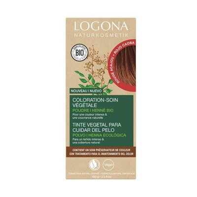LOGONA  Teinture v&eacute;g&eacute;tale &agrave; base de plantes Rouge Acajou