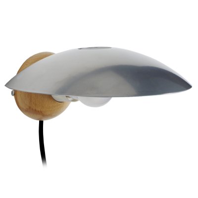 TOSEL LOLITA - Applique arm&eacute; bois naturel et aluminium