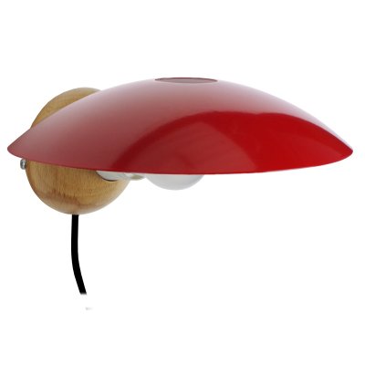 TOSEL LOLITA - Applique arm&eacute; bois naturel et rouge