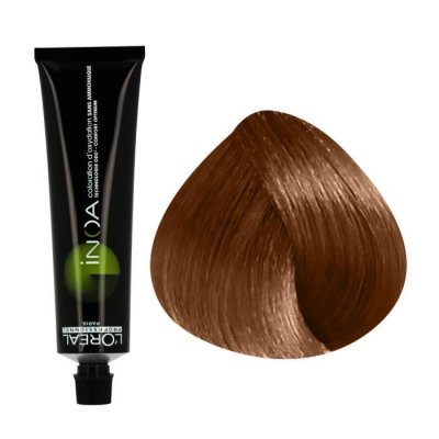 LOREAL  Inoa Tube Coloration Permanente, 7.4 Blond Cuivr&eacute;, 60 g, 60 ml