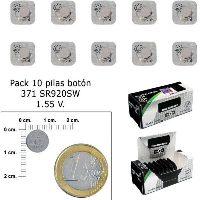MAXELL Lot 10 piles montre 371-SR920SW 1.55V ( Accessoire alimentation ) -