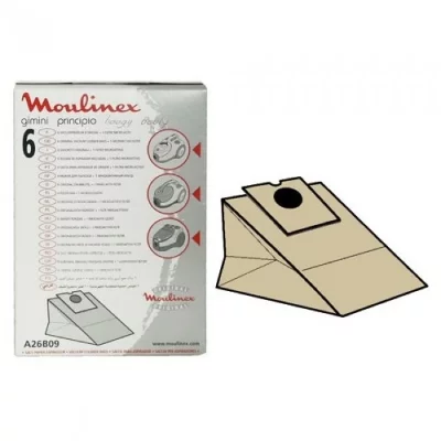 MOULINEX Lot 6 sacs + filtre boogy principio gimini aspirateur a26b09