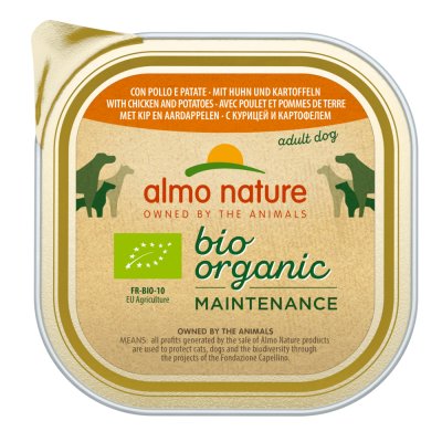 ALMO NATURE BIOORGANIC Lot Almo Nature Bio Pat&eacute; 27 x 300 g - poulet bio, pommes de terre bios