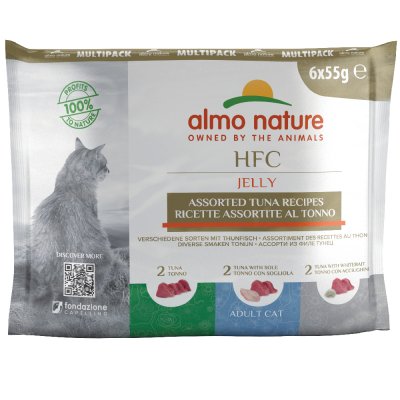 ALMO NATURE HFC Lot  12 x 55 g - lot mixte 6 saveurs - poulet, thon