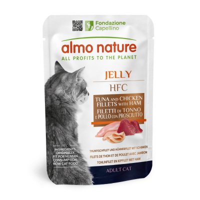 ALMO NATURE HFC Lot  Jelly 12 x 55 g - thon, poulet, jambon