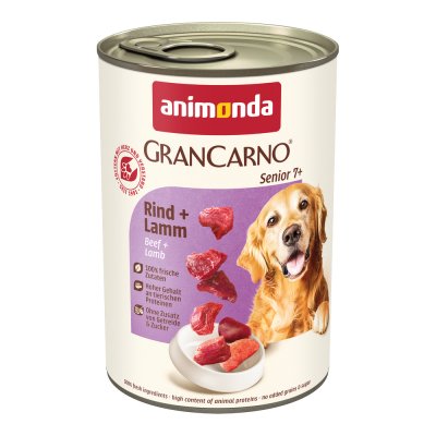 ANIMONDA GRANCARNO Lot  12 x 400 g - Senior : veau & agneau