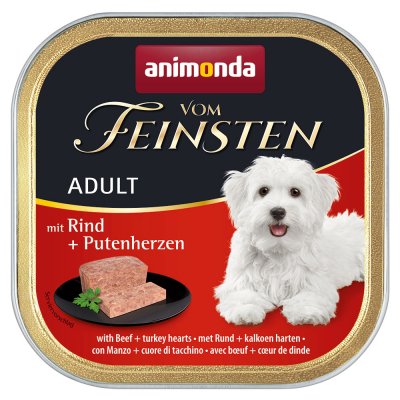 ANIMONDA VOM FEINSTEN Lot  48 x 150 g pour chien - Adult sans c&eacute;r&eacute;ales : boeuf, coeurs de dinde