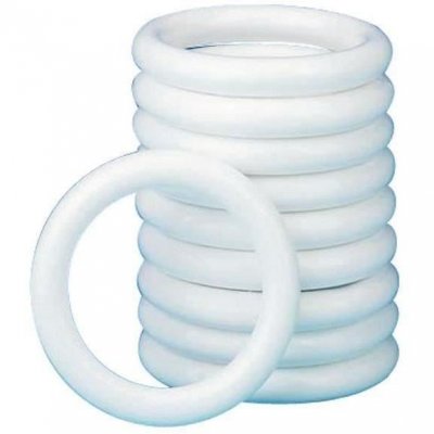 Lot de 10 anneaux - d: 70 mm - blanc - Mobois