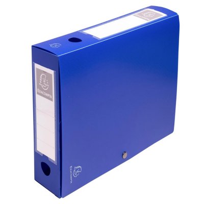 GENERIQUE Lot de 10 Bo&icirc;te &agrave; archives polypro &agrave; pression, dos de 60, coloris bleu