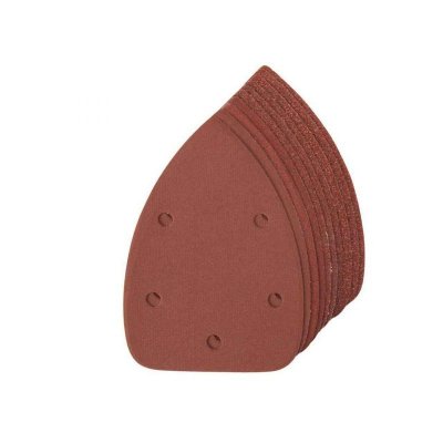 SILVERLINE Lot de 10 feuilles abrasives auto-agrippantes pour ponceuse de d&eacute;tails 140&nbsp;mm 