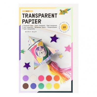 GENERIQUE Lot de 10 feuilles de papier transparent Folia - 200 x 300 mm