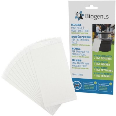 BIOGENTS Lot de 10 fiches autocollantes pour pi&egrave;ge anti-moustiques BG-GAT