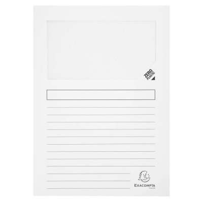 EXACOMPTA Lot de 10 Paquet de 10 chemises &agrave; fen&ecirc;tre SUPER, coloris assortis (10)