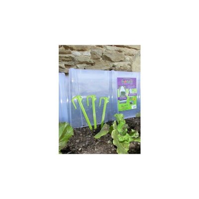 NOOR Lot de 10 piquets pour serre tunnel POUSS VERT